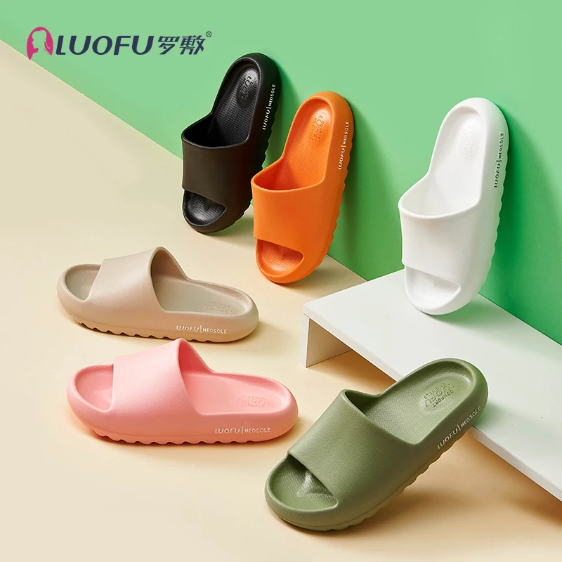 LUOFU summer new beach slippers for women coconut platform anti-slip trend sports casual slipper flipflops
