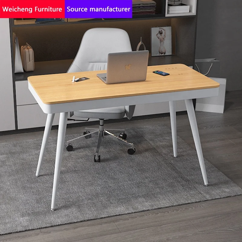 Современный домашний простой в установке компьютерный стол для учебы с динамиком беспроводной зарядки типа C и USB зарядка умный офисный