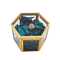 JB-1004 Custom Wholesale Glass Trinket Ring Jewelry Box