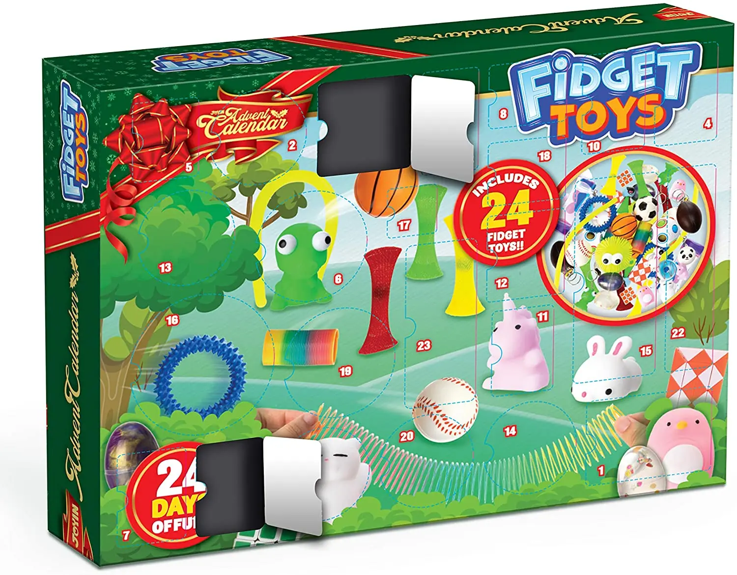 
Custom Bio-degradable Christmas 24 Fidget Toy Advent Calendar Wholesale Fidget Toy Advent Calendar 
