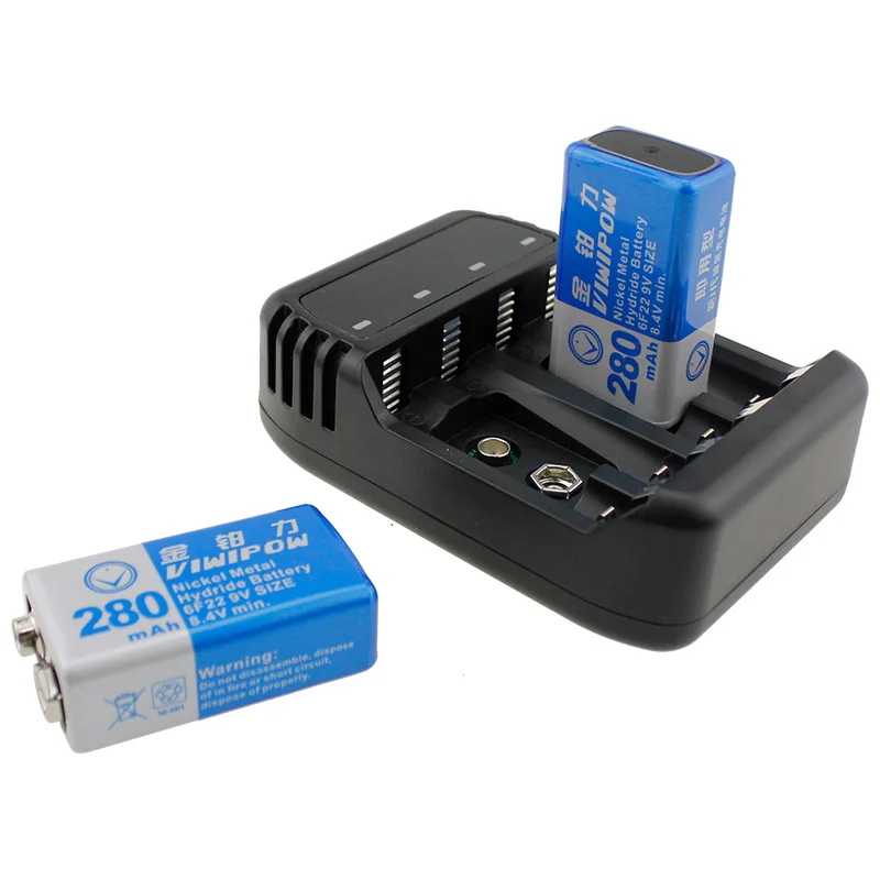 NiMH NiCD AA AAA 9V Rechargeable Batteries Smart Battery Charger USB charger for NiMH batteries with LED display