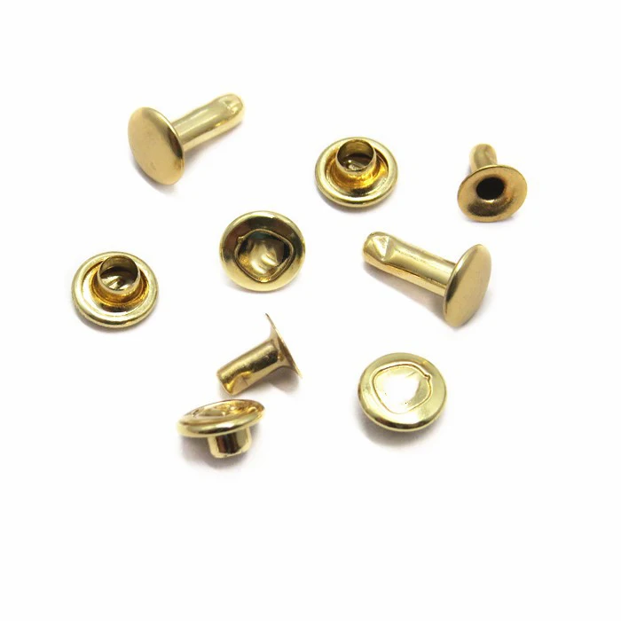 Garment Rivet For Jeans Leather Custom Logo Dual head Rivet Punk clothing