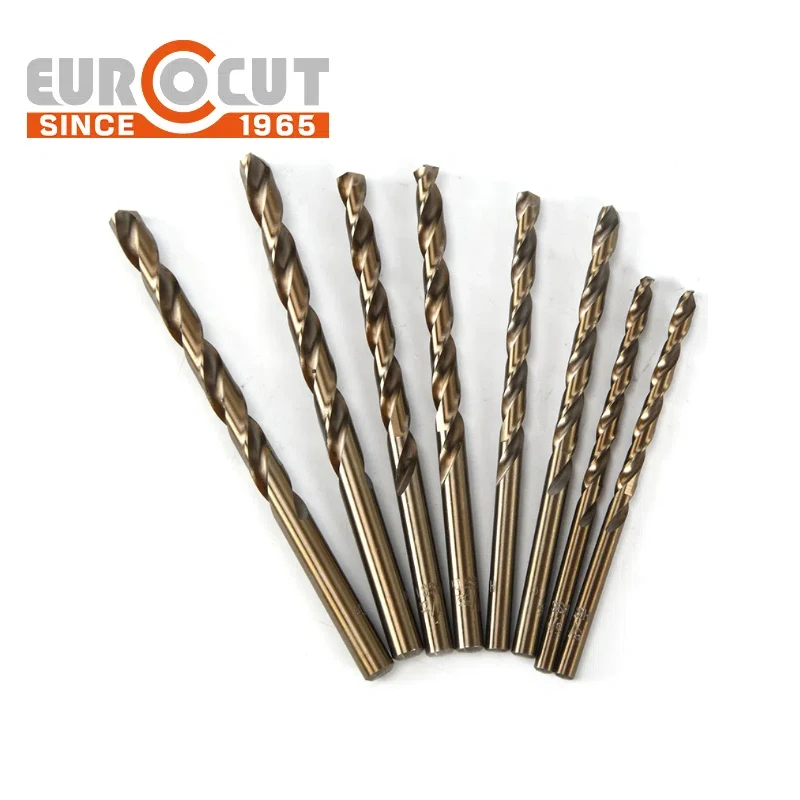 High Quality HSS Co5% Cobalt Brocas Amber Drill Bits for Stainless Steel Drilling