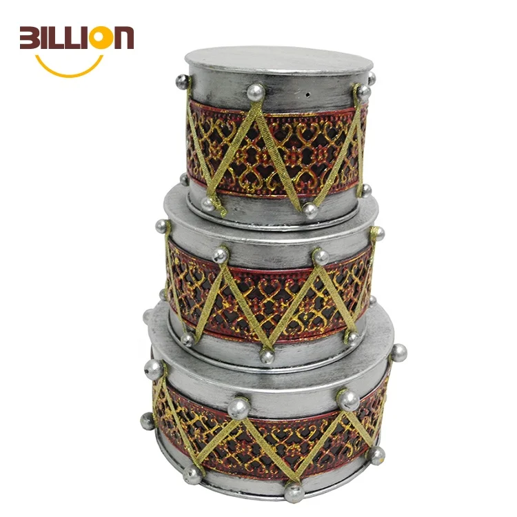 Metal Crafts Three Drums Wholesale Christmas Decorations