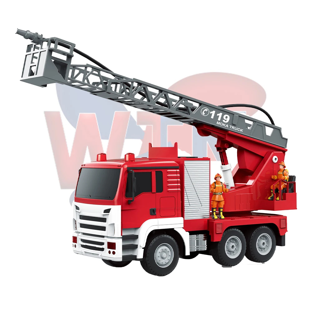 2.4G Spray water remote control rc cars fire fighter rescue truck toys with light