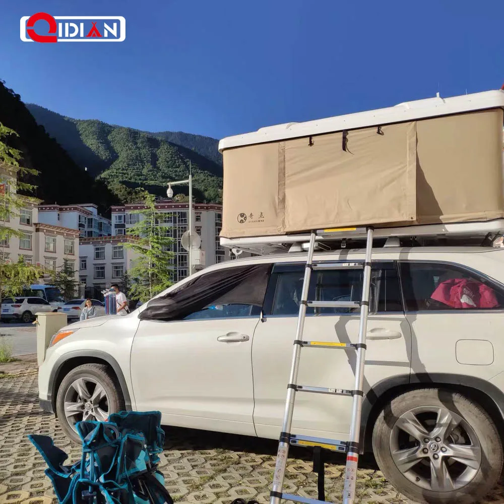 Qidian Factory Manufacturer Already Hard Shell Roof Top Tent Camping Trailer Tents