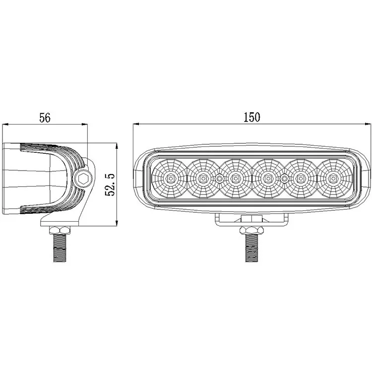 6inch white housing 15w 18w flood beam LED Marine Light for fishing boat