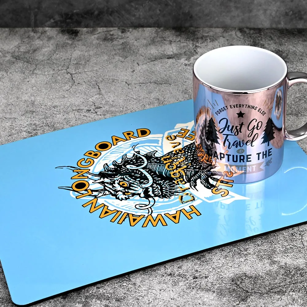 hard board blank MDF custom sublimation table mat and coasters placemat easy to clean