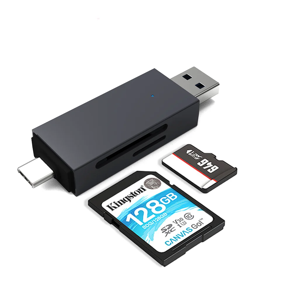 Super speed All in 1 Portable SD TF MS CF Card Reader USBC usb3.0 Memory OTG Card Reader Adapter With Type C for Laptop Computer