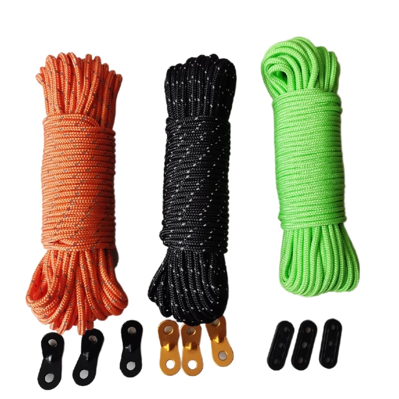 Customized 4mm Camping Awning Guy Rope Bulk Tent Rope