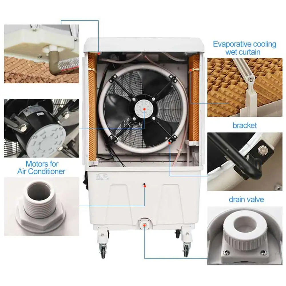 High quality Quick  to cool manual new design portable air cooler /evaporator for commercialwith fan