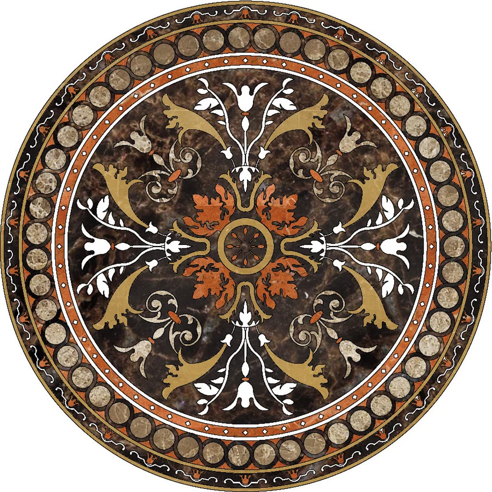 DeliveryStone American style waterjet marble tiles design floor pattern