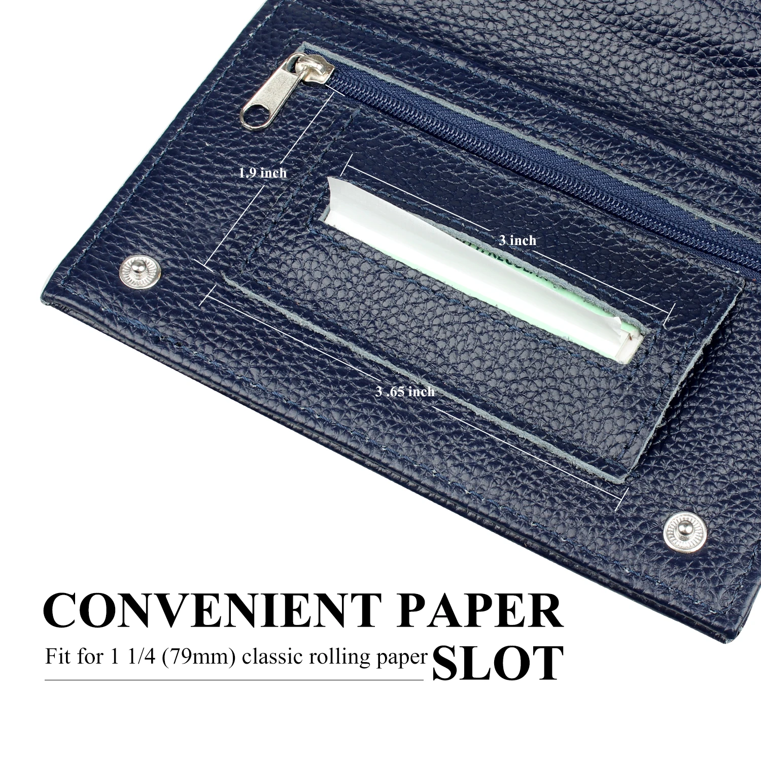 Custom Genuine Leather Tobacco Pouch Bag for Tobacco Rolling Paper