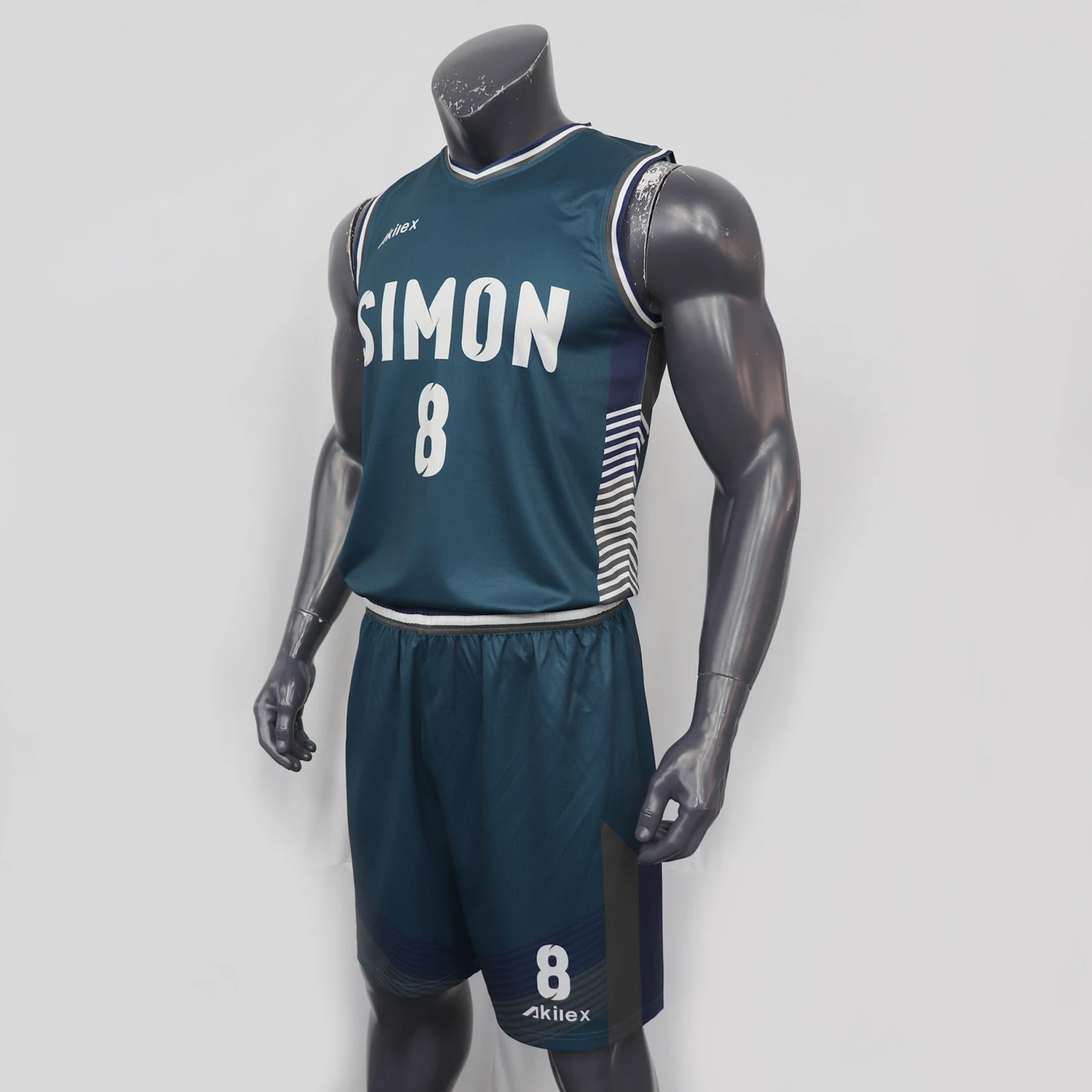 Akilex high quality basketball wear anti-bacterial basketball jersey 100% polyester full sublimated basketball uniform