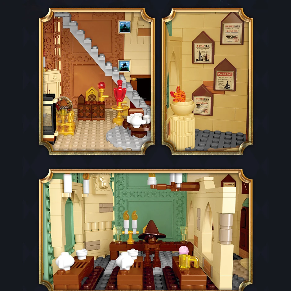 1255+pcs Wholesale New Product Plastic Hogwarts Clock Tower Exquisite Assembly Toy Decoration Gift MOC Building Block Set