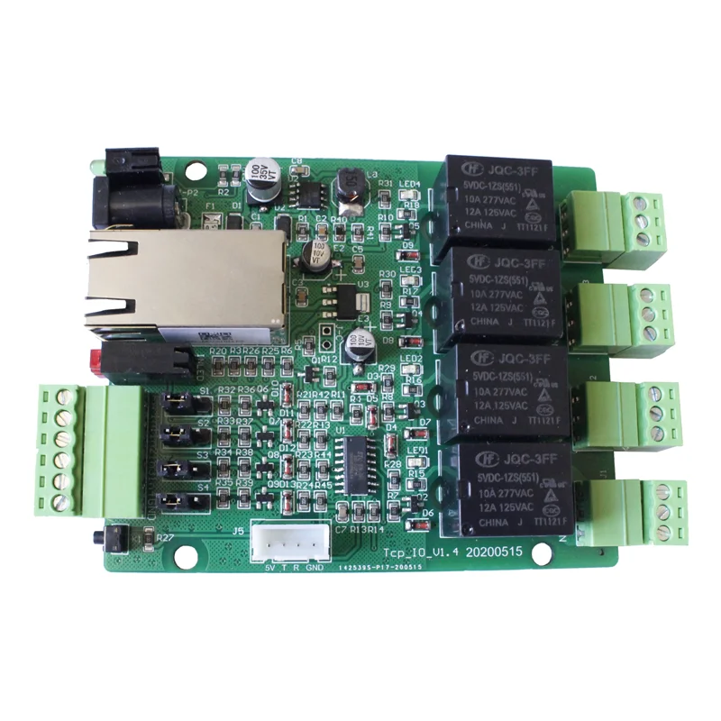 Ethernet Network Interface TCP/IP Control 4-way switch Board Relay Board