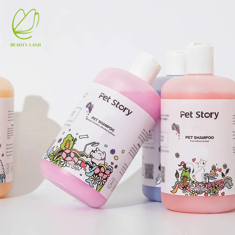 Hot Sale Natural Skin Care Pet Mites Deodorant Lasting Fragrance Gel Shower Smoothing Pet Plant Essential Oil Shampoo