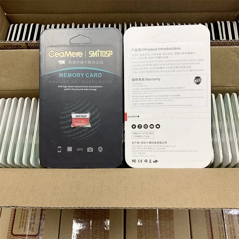 Ceamere Mitosp Guaranteed White Red Memorias TF Card 32GB TF Kart Class 10 4GB 8GB 16G 64GB 128GB 256GB Mini TF Memory Card 32GB