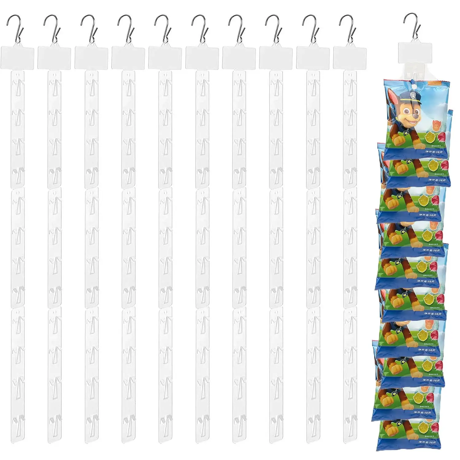 Бесплатный образец супермаркет дисплей Pp пластиковый зажим Висячие