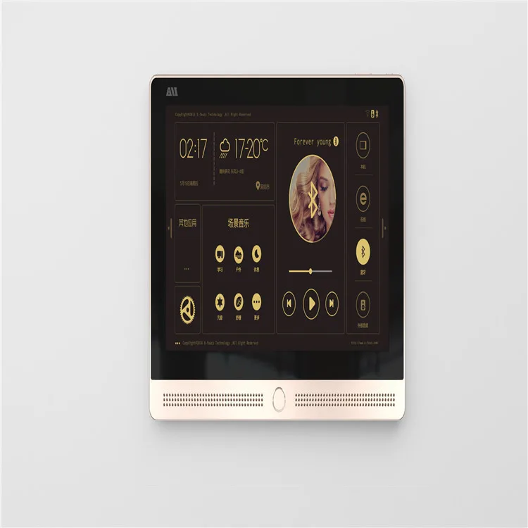 LYAILOT Smart WiFi / ZigBee voice control smart home 7 inch Android music host background with speaker