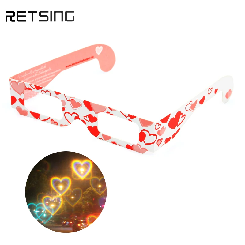 Personalized 3d glasses paper fireworks for funny party firework diffraction glasses effect