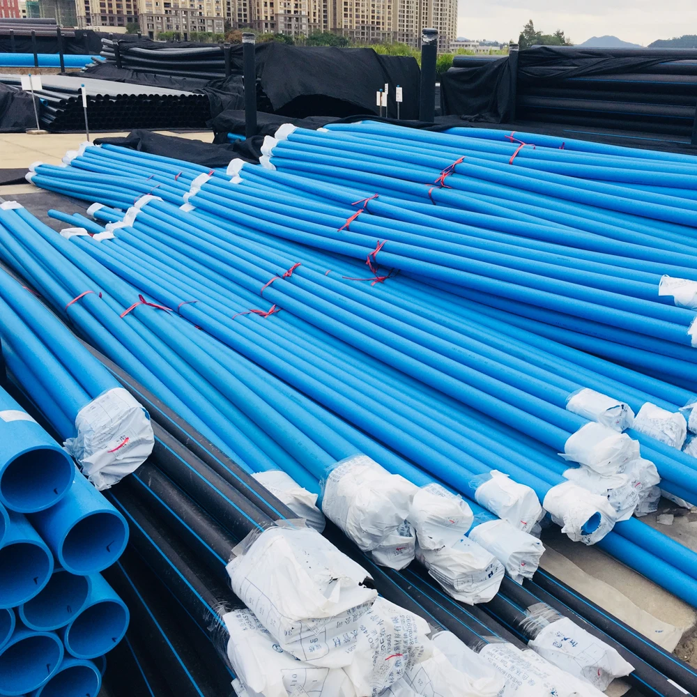 Customized Blue Color 4 Inch Size Round Shape Big Diameter HDPE Pipe In Competitive Price