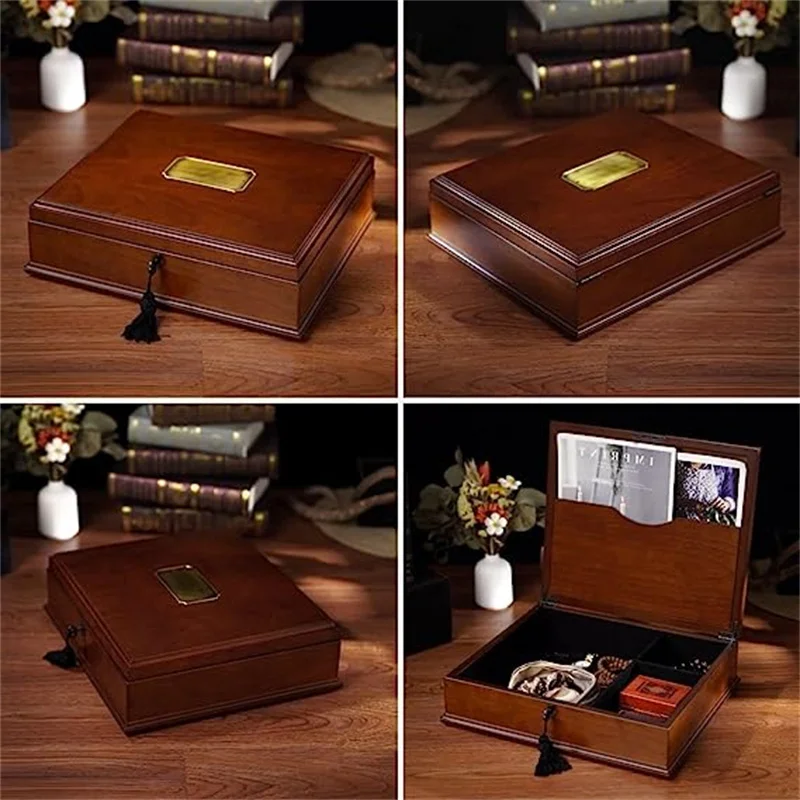 Custom Memory and Treasure Box Large Photo Album CD DVD USB Wooden Storage Box