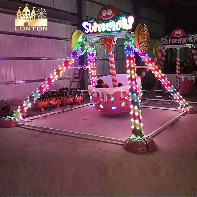 Hot Sell Amusement Rides Thrilling Equipment Swing Candy Pendulum Attraction Kids Hammer Rides