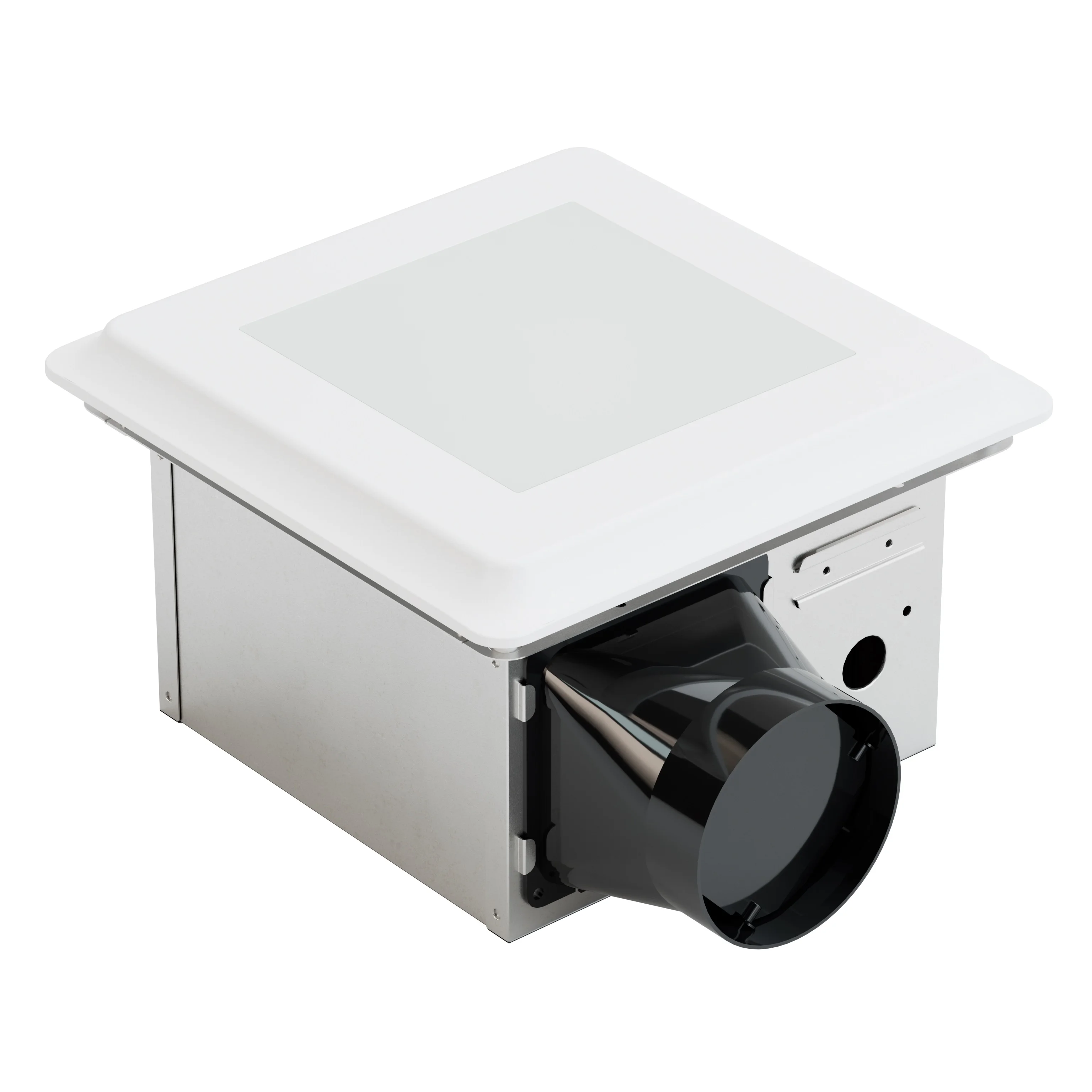 8 Inch Dimmable Bathroom Exhaust Fan with Light, 80 CFM,Super Quiet,1200LM,15W,5CCT,2700K-5000K,Duct Size 4 Inch,cETLus Listed