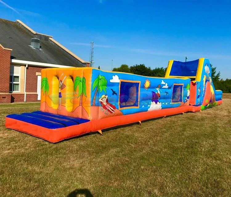 Надувной туннель для детей, Пляжная тема, игра, надувной домик для прыжков, препятствия