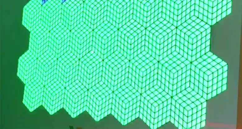 Magic Cube Event Stage Lighting Hexagon Shape 3d DMX512 Led Dance Floor for Night Club Party
