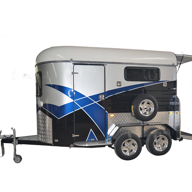 Customized Deluxe Horse Float with Accomdation for 2 horses transportation