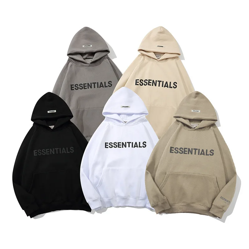 High Street Warm Hooded Hoodies Mens Womens New Double-line Fashion Sweater Coat Trendy Logo Letters Loose Hoodies