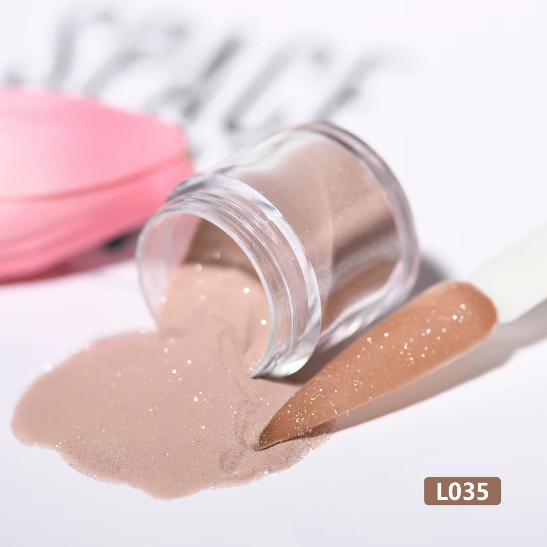 Private label 3 in 1 nail acrylic powder dipping powder easy apply glitter nail acrylic powder for nail