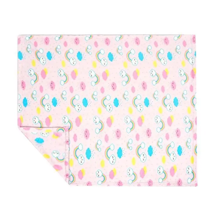 OEM Lightweight Soft Cozy Warm Fuzzy Microfiber Printed Flannel Blanket for Kid Baby Children or Pet