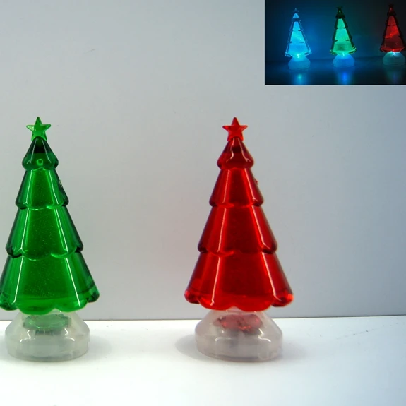 Factory Wholesale Led Christmas tree small night light Mini acrylic Christmas Tree for Christmas Decorations