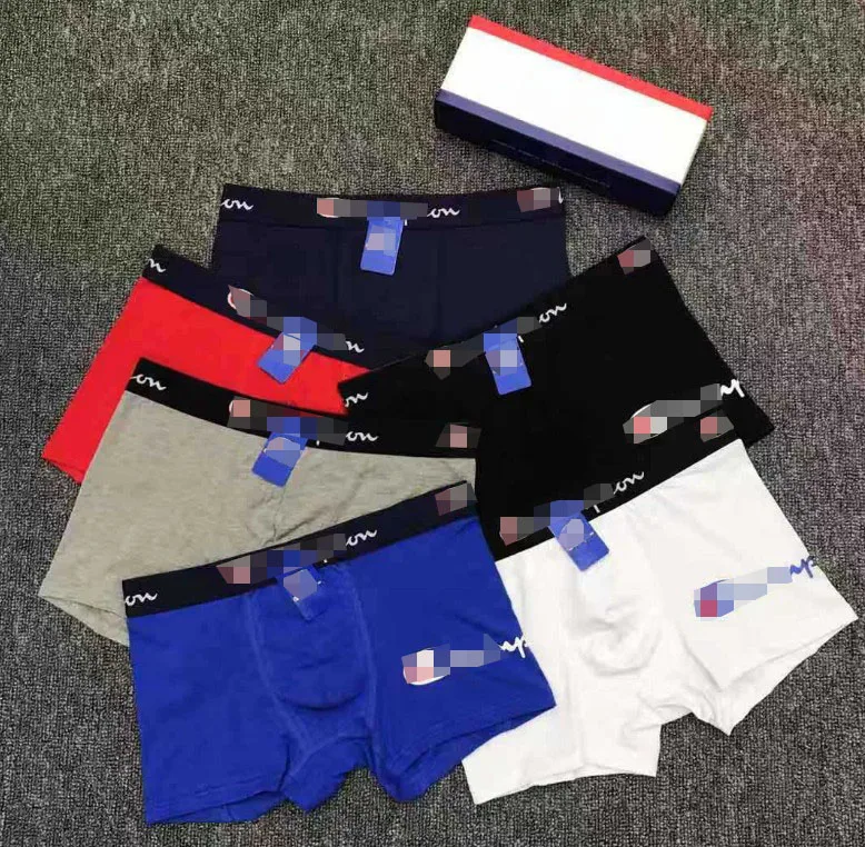 
Breathable Multi Colors Men Letter Print Boxers Cotton Elastic Seamless Underwear 