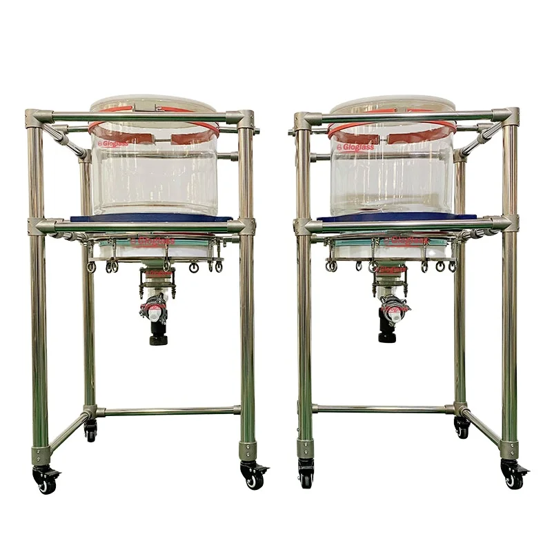 Chemical Lab 10l-100l Volume Glass Ptfe Agitated Vacuum Nutsche Filter