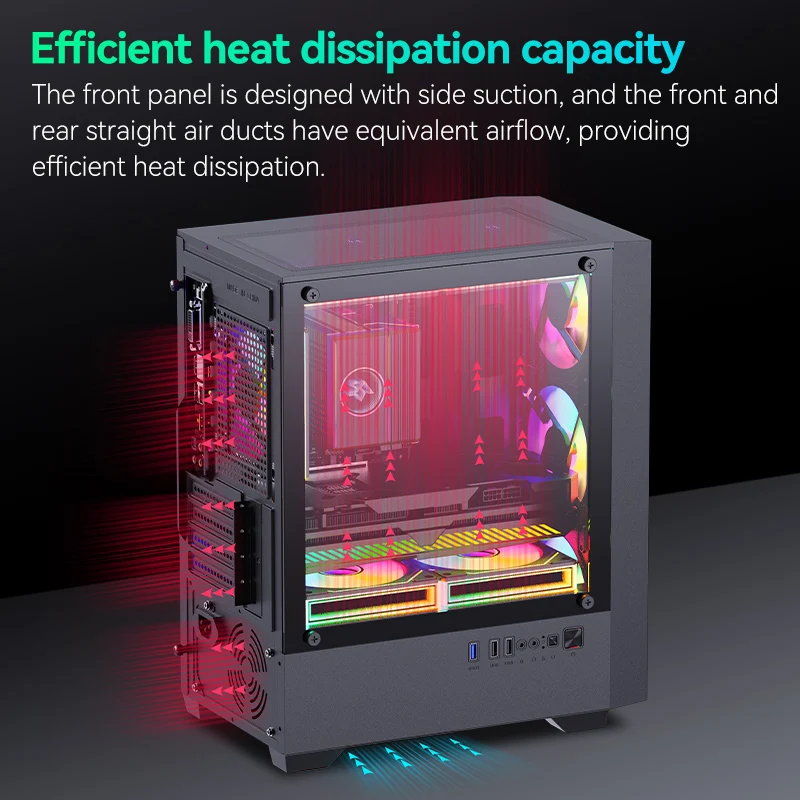 SNOWMAN Factory OEM Gaming Computer Case Mirco ATX PC Case HDD USB3.0 Tempered glass computer case & Towers Gaming Chassis