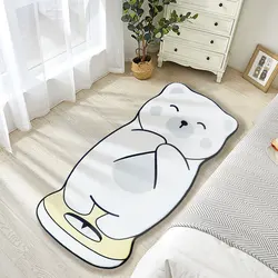 Bear Shaped Cute Animal Printed Soft Fuzzy Flannel  Rug Carpet for Kids Teen Girls Room Floor carpet for kidsroom decor