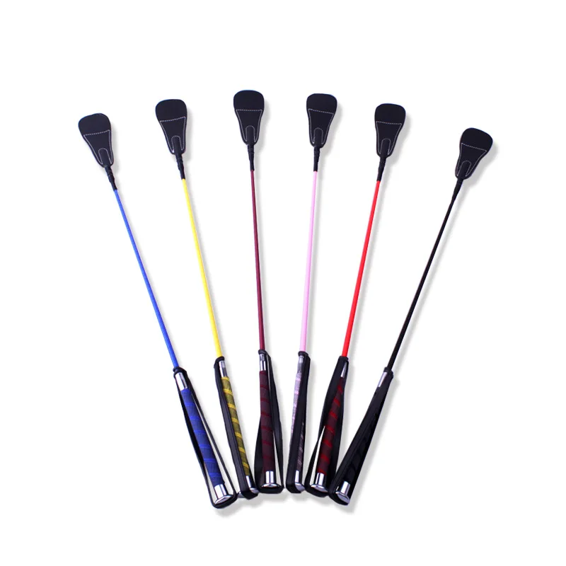 Horse PC fiber whip Leather handle riding Race Equestrian dressage 66cm long  whip 26 inch Stick