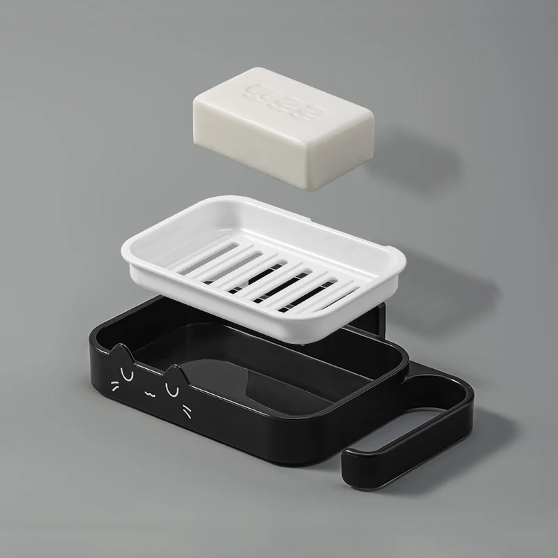 Wall Mounted Soap Dish Saver Sponge Holder with hang hook for shower  Bathroom & Kitchen soap bar