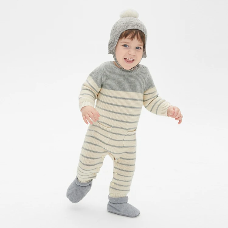 Wholesale cotton oem customized baby grows jumpsuit romper