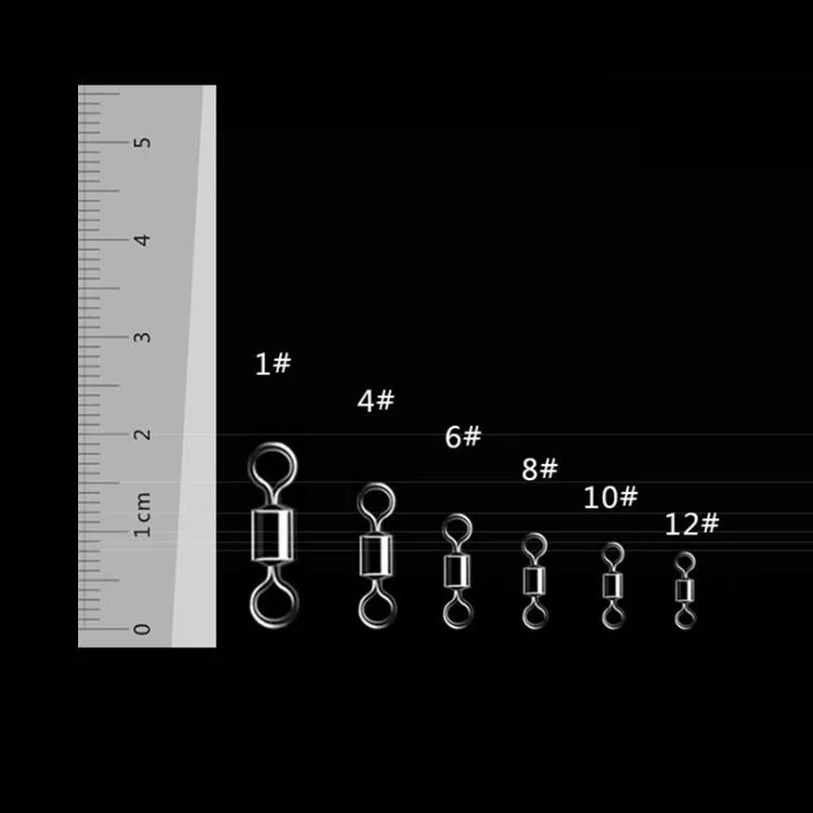 Rocklure 76pcs American Ball Bearing Swivel Fishing Hooks Snap Fishing Swivel Set