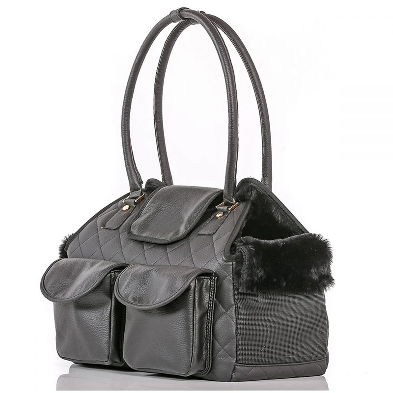 Wholesale Portable Pu Crossbody Dog Cat Carrier Handbag For Outdoor Travel Pet Carrier Bag Pet Supplies