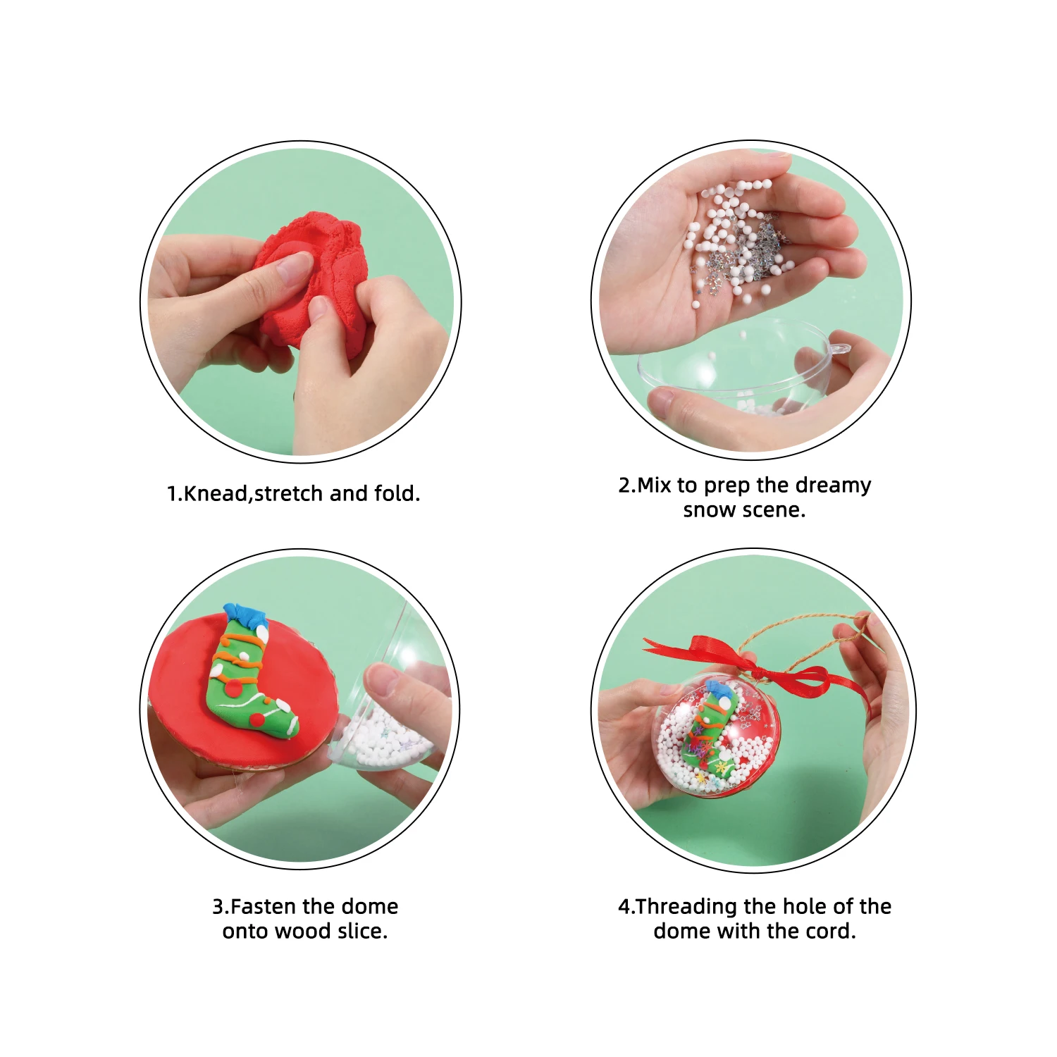 Novelty STEM Magic Surprise Inflatable Christmas Ornament Craft Kit Toys EVA model for Kids