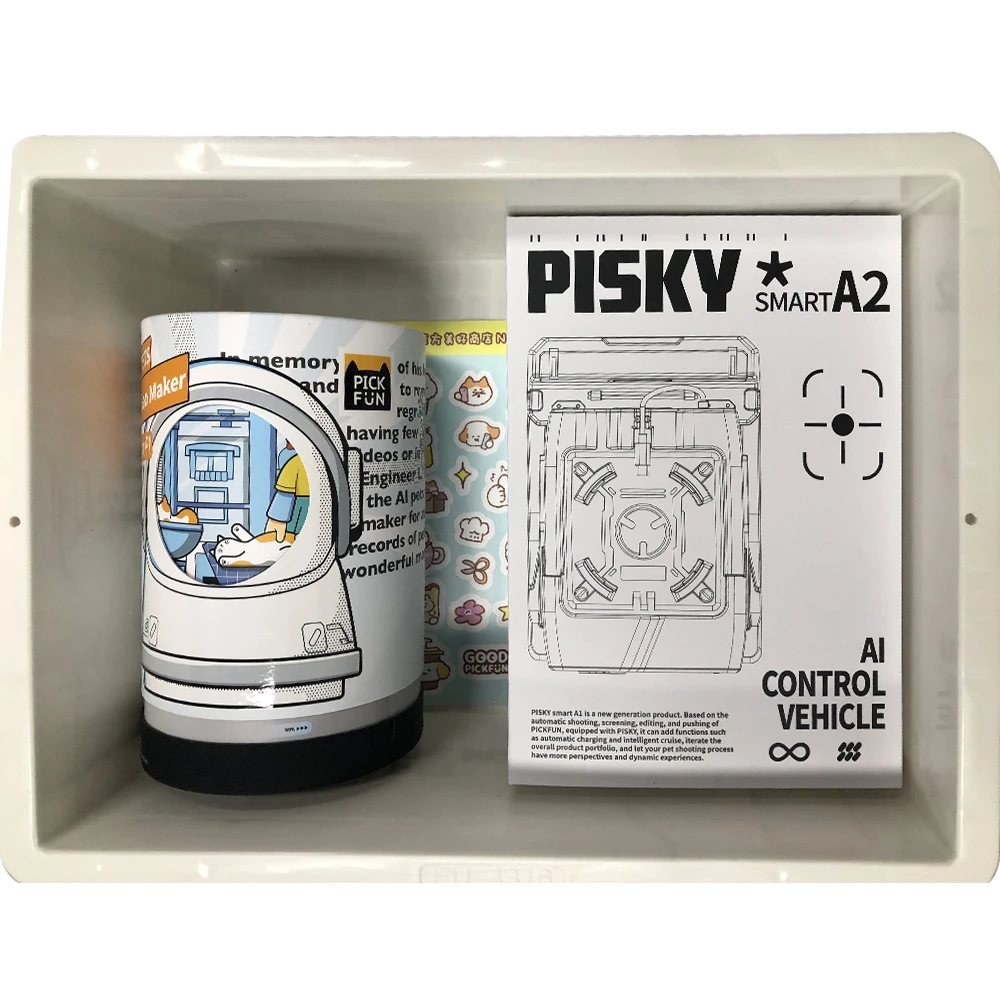 PICKFUN pet cam, pet camera robot, clever dog camera, cat cam with app, vlog camera, pet monitoring camera for vlogging