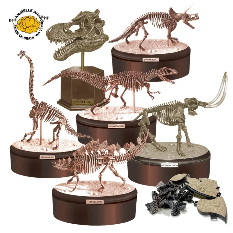 Музей динозавров сувенирный подарок блок 3D головоломка динозавра пластиковые животные сборные скелеты игрушки археологические