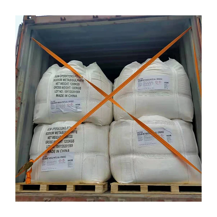 China Manufacture Industrial/Food Grade 97.5% Sodium Metabisulphite In Food