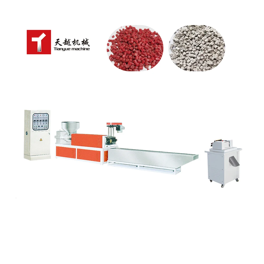 TIANYUE China High Yield ABS Pvc Ldpe Hdpe PP Air Cooling Pet Pelletizer Mini Granules Plastic Recycling And Granulating Machine